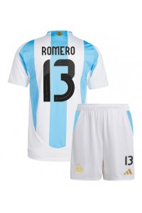 Argentina Cristian Romero #13 Babyklær Hjemme Fotballdrakt til barn Copa America 2024 Korte ermer (+ Korte bukser)